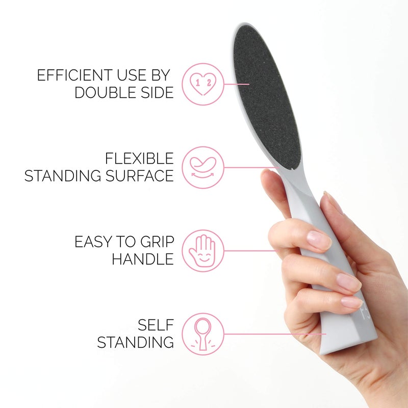 F3 Systems  Self-Standing Emery Foot File  Double-Sided Pedicure Tool  Effective for Cracked Heel  for Wet & Dry Feet  Pedicure  Hygienic Exfoliating  Callus Remover  Foot Scrubber  Professional Care - Image 4